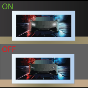 Cadre Décoratif Lumineux Voiture